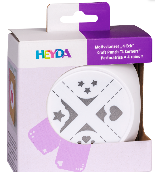 Corner motif punch - 4-corner - 25mm